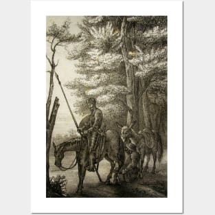 Don Quixote Antique Engraving Posters and Art